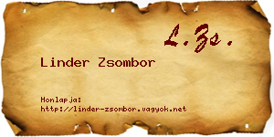 Linder Zsombor névjegykártya
